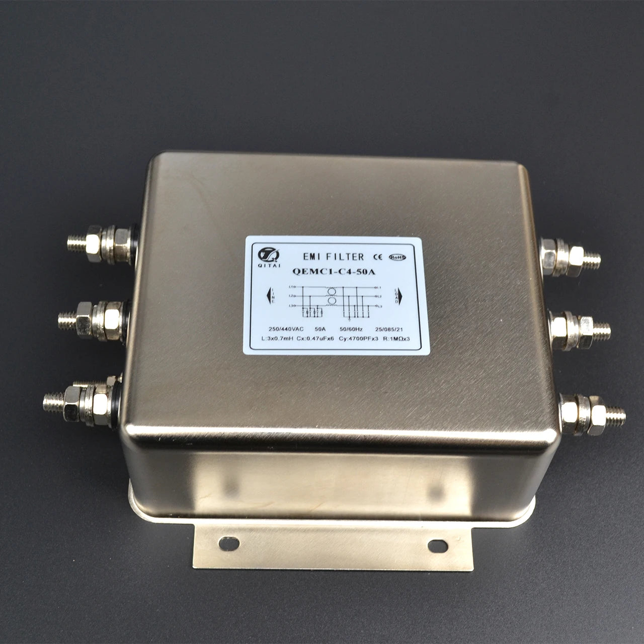 General Purpose Filter Three-Phase AC Power Filter 30A  Power Filter with Plug-In Connection
