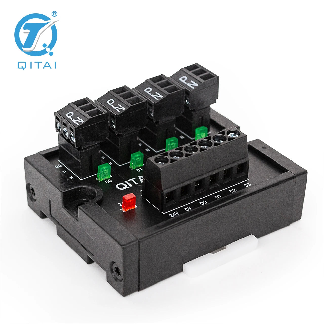 QMT08D   4 Bit Intput Spring Terminal Block DC24V 1A PLC Module Connect with LED Light Remote Control NPN/PNP