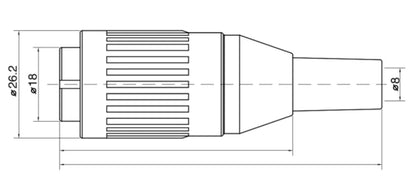PW20F-2A1 Diamond Type Industrial Waterproof Electrical Connector 2-14P Multi Application Power & Microwave Cable Plug