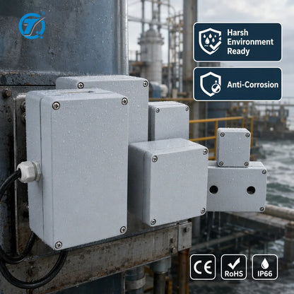 DA Series Custom Aluminum Junction Box IP66 Die-cast Metal Enclosure with CNC Drilling Powder Coating Service for Power Control