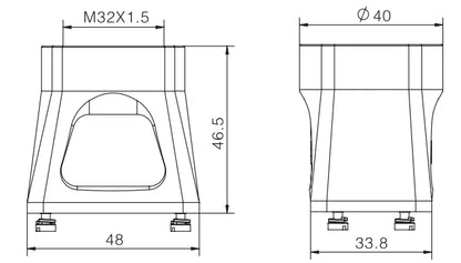H1M-TK-M32 Heavy Duty Connector Compact Series Top Entry Protective Hoods