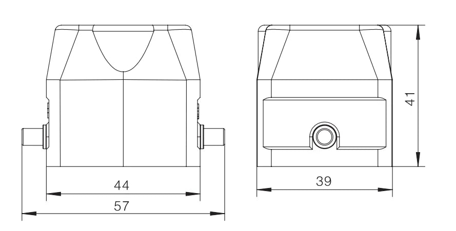 H2M-CV-2B Heavy Duty Connector Compact Series Top Entry Protective Hoods