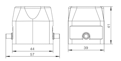 H2M-CV-2B Heavy Duty Connector Compact Series Top Entry Protective Hoods