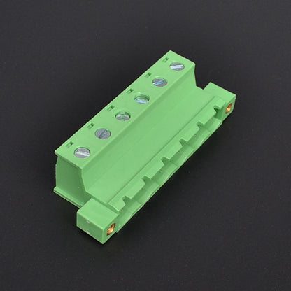 QPS-762S-6P 7.62mm Pitch 6 Pin Male and Female Wire Connector Screw Plug-in PCB Terminal Block with Flange