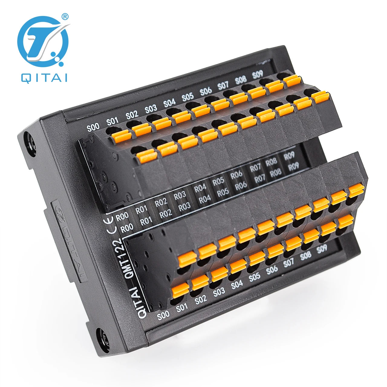 QMT122 Spring-Type Terminal Block Two-Layer Independent Quick-Connect Terminals 20 Bit European Standard Din Rail Type
