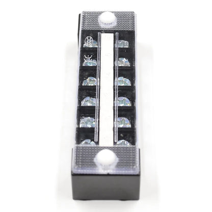 QTB-1006 17.5A 1.5mm2 Barrier Terminal Block 6 Position Screw Terminal Strip for Electrical Wire Connection