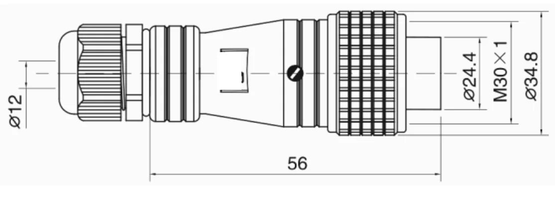 PC28F-2A  PC Pipe Cable Type Backward Installed Plug a 28mm 250V Metal Circular Aviation Connector Waterproof  2-26 PIN
