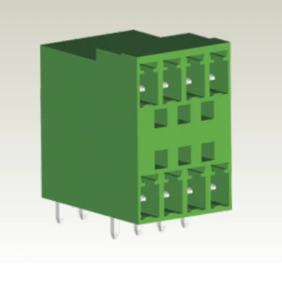 QSD-350R  3.50MM Double Layer Terminal Block Connector 2P-24P PCB Plug-in Type Green Terminal Block