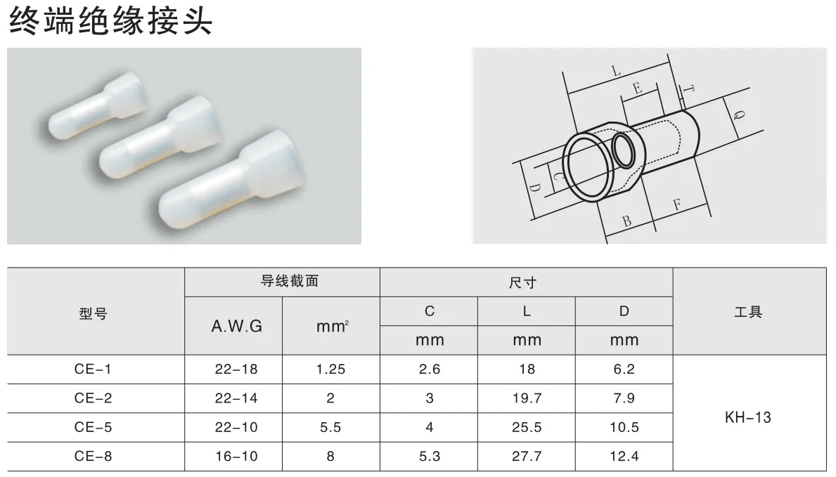 CE-8 16-10AWG Insulation Assorted Insulated Electrical Wire Terminals Crimp Connectors Spade Set