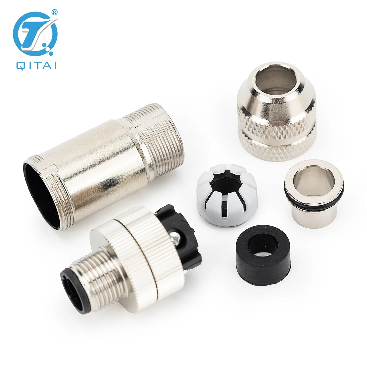 M12-MO5DT-2 Power Connectors M12 Male 5Pin Straight Plug D-Coded Screw Connection Unshielded 5 Contacts Connector