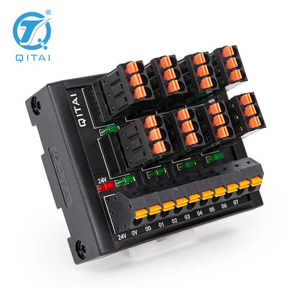 QMT081SL High Efficiency 8 Bit Input Terminal Block DC24V 1A PLC Module Connect with LED Light