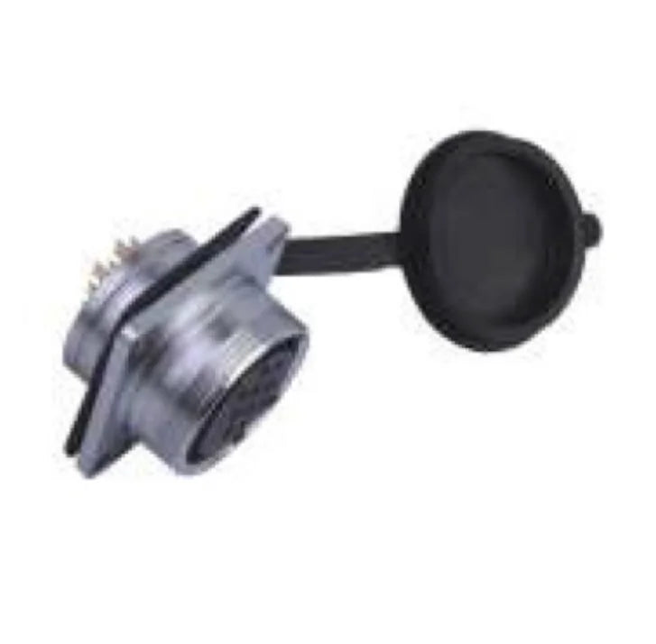 P24F-10H  Square Backward Installed Socket H 24mm  250V Metal Circular Aviation Connector Waterproof for Aviation 6/10/12/19 PIN