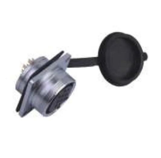 P24F-10H  Square Backward Installed Socket H 24mm  250V Metal Circular Aviation Connector Waterproof for Aviation 6/10/12/19 PIN