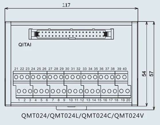 QMT024C 40-Pin MIL Wire Connector Electric Terminal Block Module Small Size European General Use for Automotive Applications