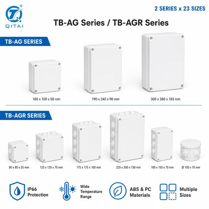TB Series Custom Size PC Transparent Lid ABS Electrical product side