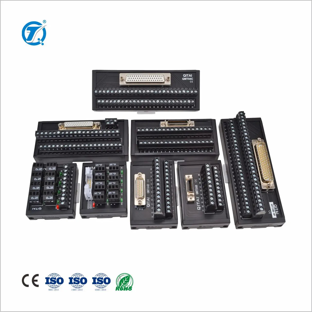 QMT043 15 PIN Male PLC Terminal Station Connector Screw Terminal Block Module for D-SUB Automotive Application