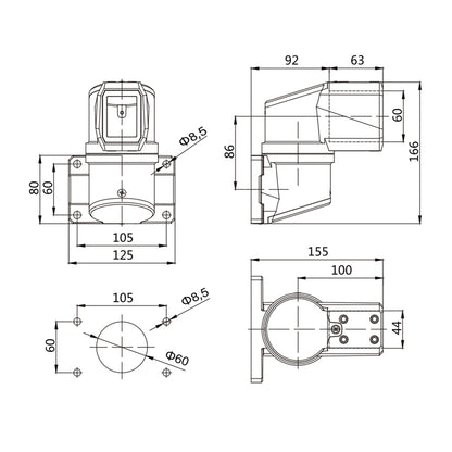 Electrical Equipment Enclosures Racks and Cabinets Model  Swivel Base Aluminium  Alloy Tube