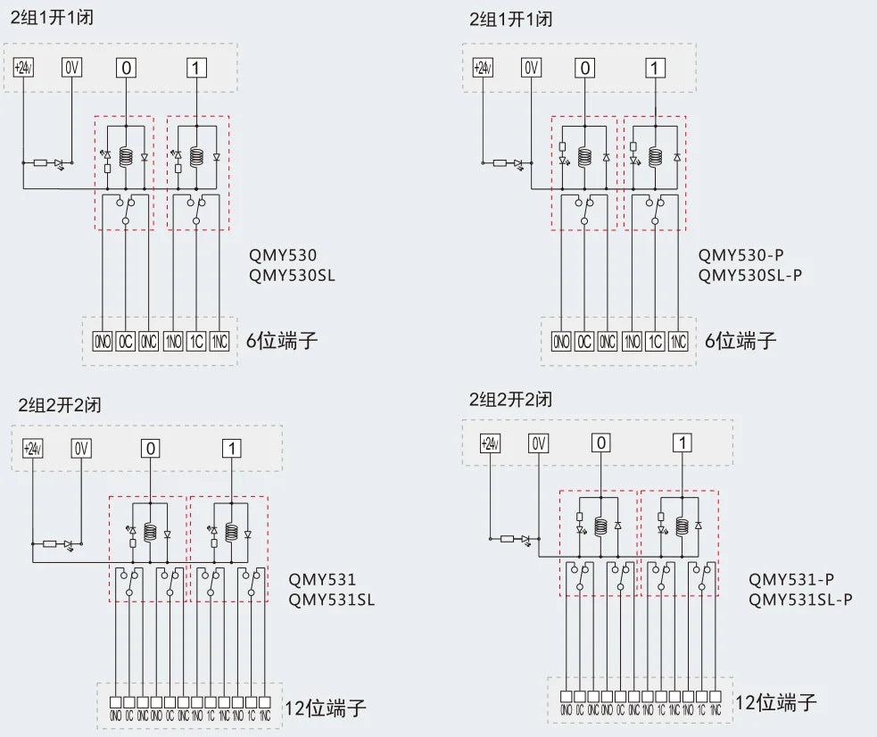 QMY531SL-P  2-Channel Relay Module High-Precision Industrial Control Component for PLC & Automation Systems Terminal Blocks
