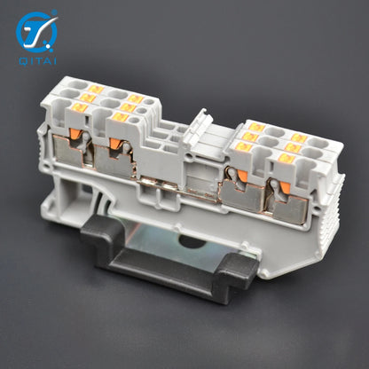 QPT-1.5/2*2 PT 1,5/S-QUATTRO Double Terminal Terminal Block 4-Contacts Electrical Din Rail Spring Terminal Block Double-level