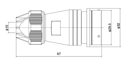 PTV 28F-12K  Industrial Waterproof Aviation Adapter Plug Electrical Connector 2-26P Multi Application Connector