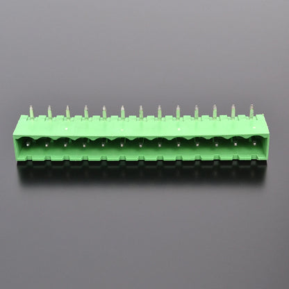 QS-500RC-13P PCB Terminal Blocks 5.00mm Pitch 13P 300V 15A Green High Strength Screw Connector