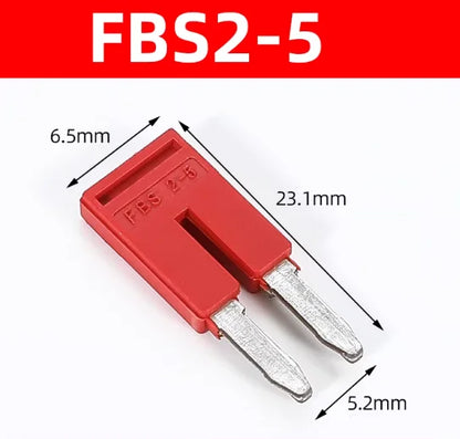 FBS10-5 Plug-in Bridge 2/3/4/5/10/20P Jumper for ST/PT DIN Rail Terminal Blocks Center Contact Din Rail Terminal Fixed Bridge