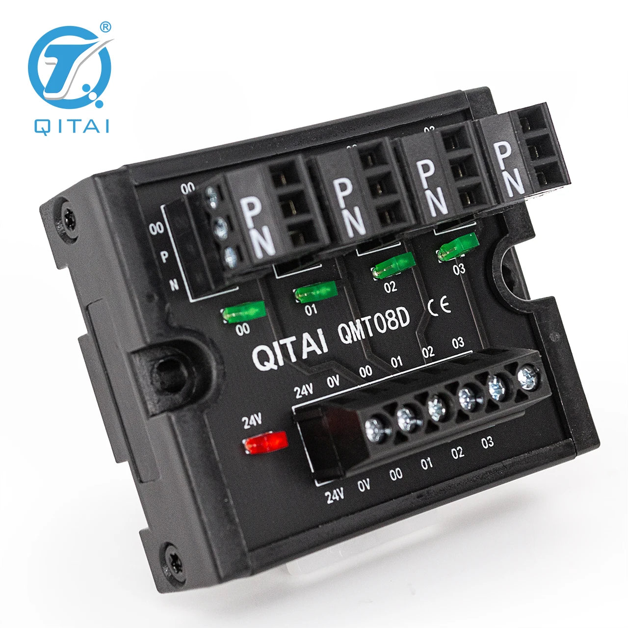 QMT08D   4 Bit Intput Spring Terminal Block DC24V 1A PLC Module Connect with LED Light Remote Control NPN/PNP