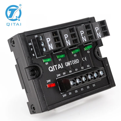 QMT08D   4 Bit Intput Spring Terminal Block DC24V 1A PLC Module Connect with LED Light Remote Control NPN/PNP
