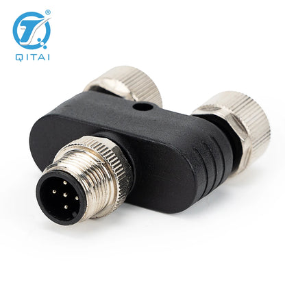 M12-M05 2xF05A Waterproof M12 Y Connector 5 Pin Male to Female Unshielded Adapter Connector