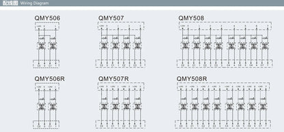 QMY508DC 5A SSR High Power DC PLC Solid State Relay Terminal Block Modules LED Indication Single Row Industrial Control