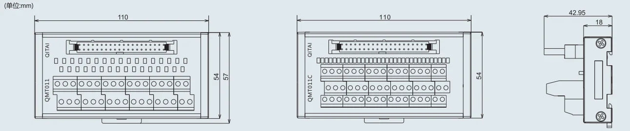 QMT011SL 32 Bit PLC Input Output Module Light Adapter Terminal Block with Relay Terminal Station