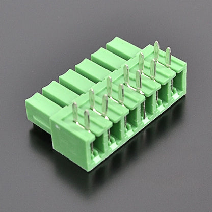 QSP-381R-6P 3.81mm Pitch 6P PCB Terminal Block Connector Green Simple Cheap Durable Male and Female PCB Terminal Blocks Types