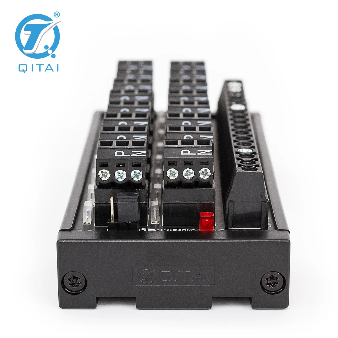 QITAI QMT086-P PNP 16-Bit Output Terminal Block DC24V 1A PLC Module LED Light Remote Control Push-In Connection Din Rail Type