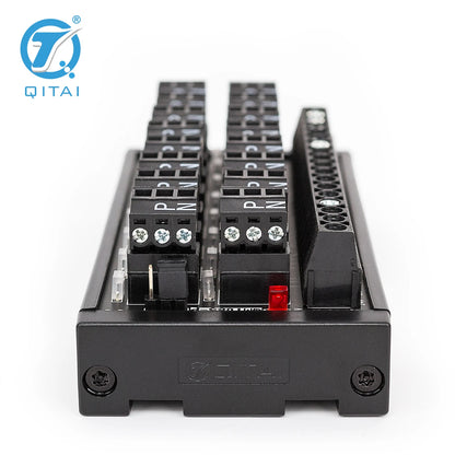 QITAI QMT086-P PNP 16-Bit Output Terminal Block DC24V 1A PLC Module LED Light Remote Control Push-In Connection Din Rail Type