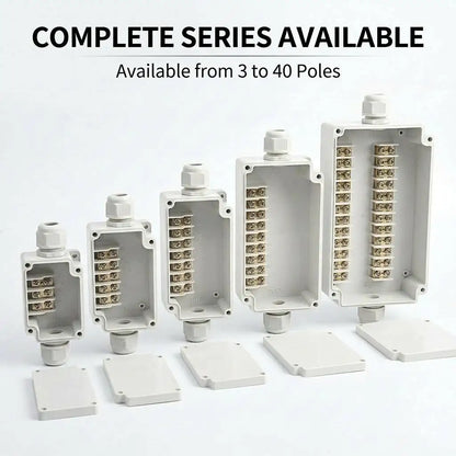 PBT-3P Universal Outlets Entries PG9 Glands Gasket Cover Shell Lighting Wiring Small Compact Industrial Tool-free Junction Box
