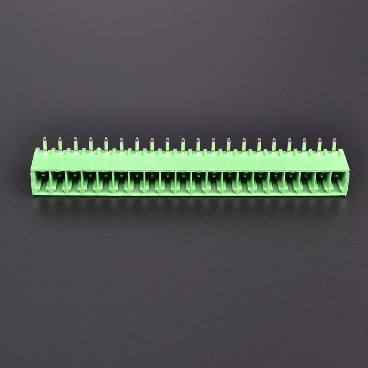 QS-381R-19P PCB Terminal Blocks 3.81mm Pitch 19P 300V 10A Green High Strength Screw Connector