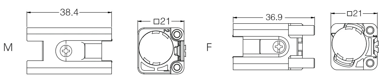 H3A-001-F Heavy Duty Connector Contact Insert Module Female Insert V0 UL94 Socket Version