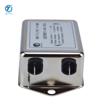 QEMB1-A4-10A Single Phase AC Power Line Filter 250VAC 10A Differential Mode Choke Stud Faston for Industrial PC