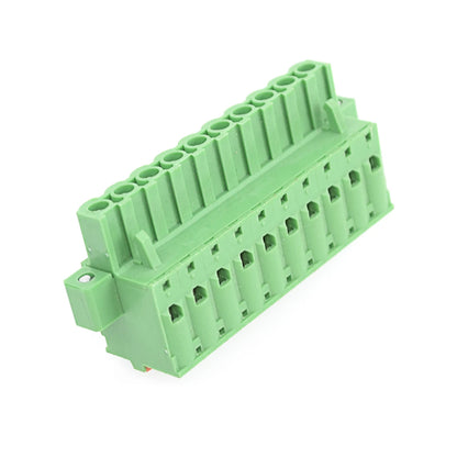 QPL-508F-10P 5.08mm Pitch 10P 300v 15A Green High Strength Spring Wire Strong Shock Resistance Plug PCB Terminal Blocks