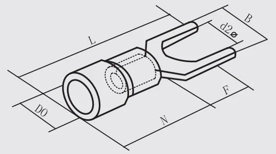 SV1.25-3 Y Shape Insulated Twin Cord End Tubular Crewel  Pre-Insulating Electrical Wire Connector Insulated Crimp Connectors