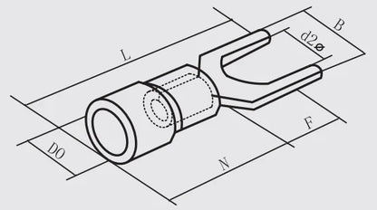 SV1.25-3 Y Shape Insulated Twin Cord End Tubular Crewel  Pre-Insulating Electrical Wire Connector Insulated Crimp Connectors