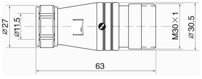 PG28F-2K  3/8 Mental Flexible Pipe Butting Type Socket K Waterproof Connector 2-26 Pin Circular Flange Connector Aviation