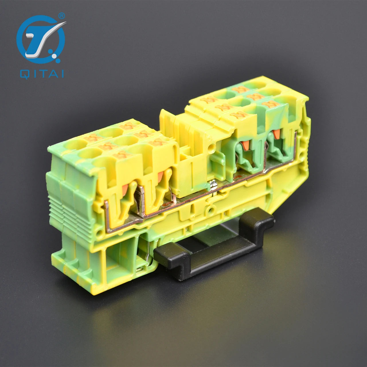 QPT4/2*2PE  PT 4-QUATTRO-PE - Protective Conductor Terminal Block Earth Grounding 800V 32A Din Rail Install Mounting