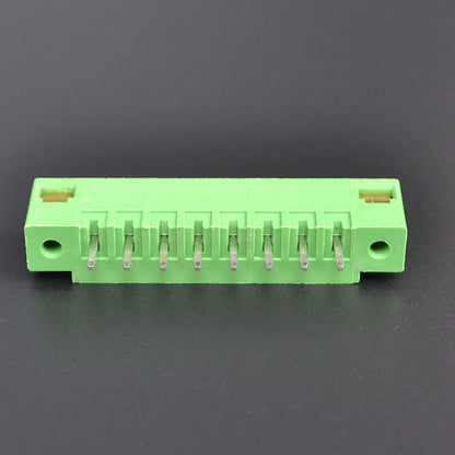 QS-350VF-8P  PCB Terminal Blocks 3.50mm Pitch 8P 300V 10A Green High Strength Screw Connector with Flange Plug in Terminal Block