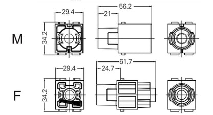 H2MK-001-FC Heavy-Duty Connector  for Rail Transit Stable Elec Signal Transfer Anti-Vibration/Interference Quick Wiring