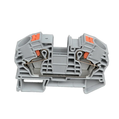 QPT16 Din Rail Terminal Block with 2-Contacts Spring  Plug-in Type Made of Durable PC & Nylon Plastic for Electrical Connections