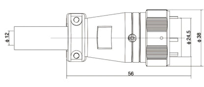 PT 28-12A Industrial Waterproof Aviation Adapter Plug Electrical Connector 2-26P Multi Application Connector 7A