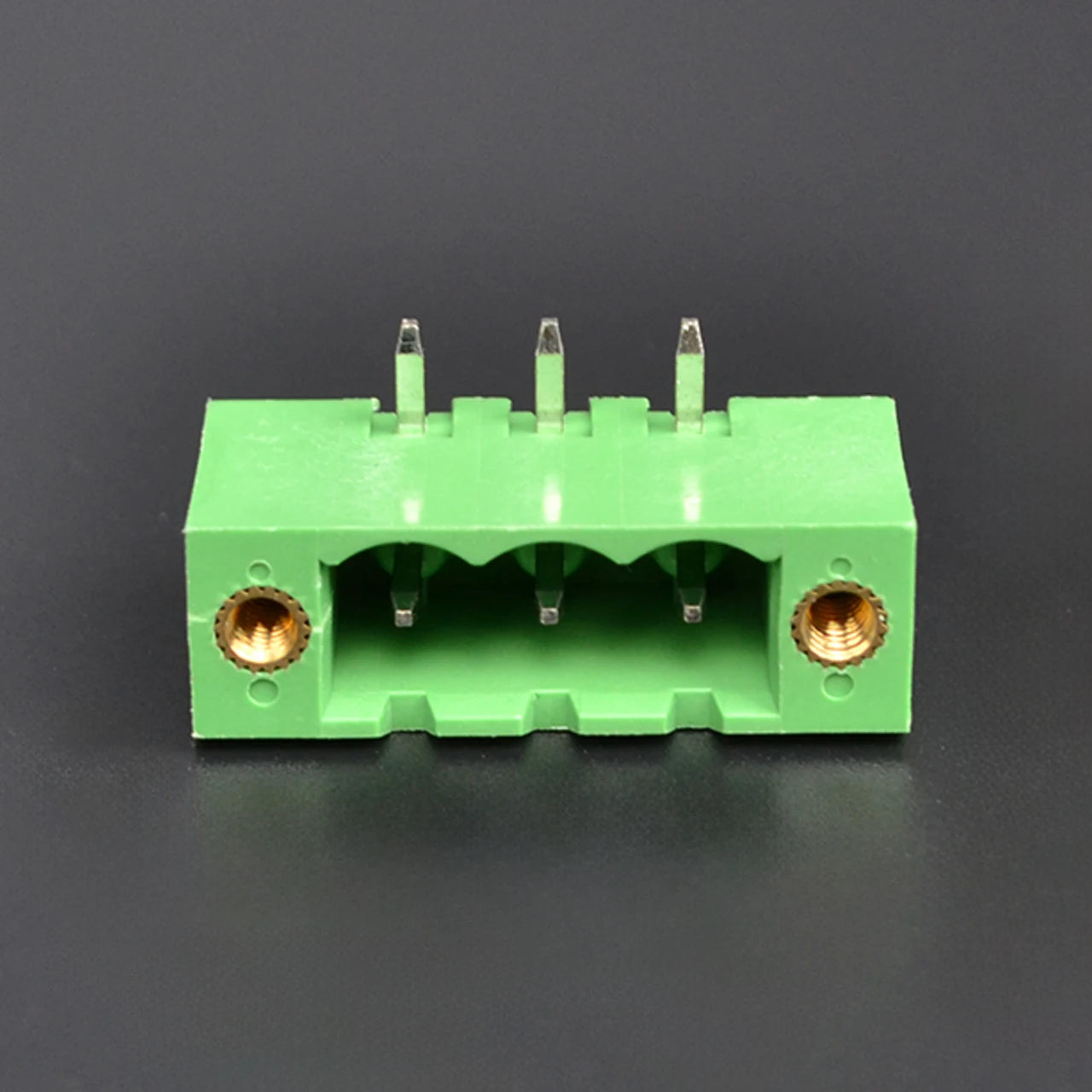 QS-500RF-3P PCB Terminal Blocks 5.00mm Pitch 3P 300V 15A Green High Strength Screw Connector Circuit Board Terminal