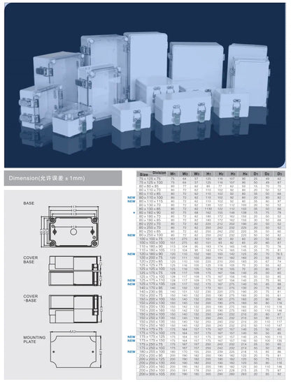Hot Selling High Quality IP66 Waterproof ABS Enclosure Socket Junction Box AC Voltage for Electronic Devices