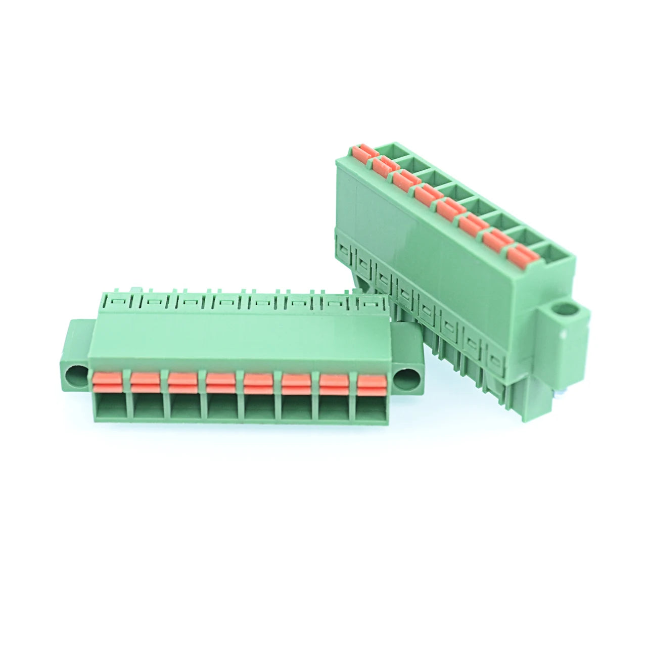 QPL 3.81/5.00/5.08mm 2-24 Pin Lever Spring Green PCB Mount Electronic Wire Smt Pcb Wire Male Female Spade Tab Pcb Terminals